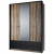 Трехстворчатый шкаф для одежды с зеркалом Джаггер 3DG2S Z Трехстворчатый шкаф для одежды с зеркалом Джаггер 3DG2S Z