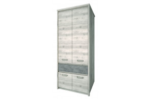 Двухстворчатый шкаф для одежды Джаз 4DG1S оникс Двухстворчатый шкаф для одежды Джаз 4DG1S оникс