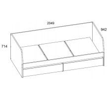 Односпальная кровать Джаз 90-2 Односпальная кровать Джаз 90-2