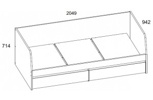 Односпальная кровать Джаз 90-2 Односпальная кровать Джаз 90-2