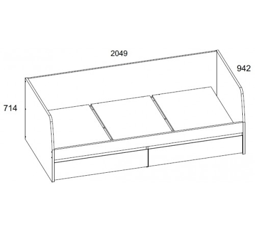Односпальная кровать Джаз 90-2 Односпальная кровать Джаз 90-2