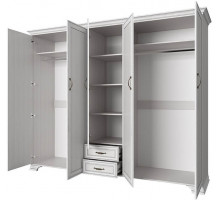 Пятистворчатый шкаф для одежды с зеркалом Тиффани 5DG2S Z крем вудлайн Пятистворчатый шкаф для одежды с зеркалом Тиффани 5DG2S Z крем вудлайн