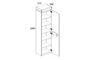 Шкаф Torino 1D Шкаф Torino 1D