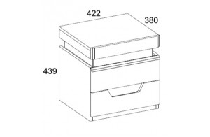 Прикроватная тумба Torino 2S Прикроватная тумба Torino 2S