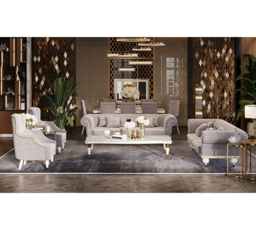 Диван Прадо (велюр серо-бежевый) Диван Прадо (велюр серо-бежевый)