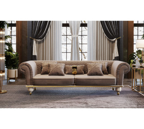 Диван Прадо (велюр серо-бежевый) Диван Прадо (велюр серо-бежевый)