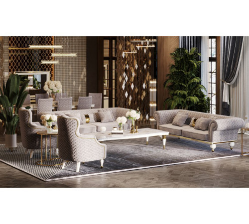 Диван Прадо (велюр серо-бежевый) Диван Прадо (велюр серо-бежевый)