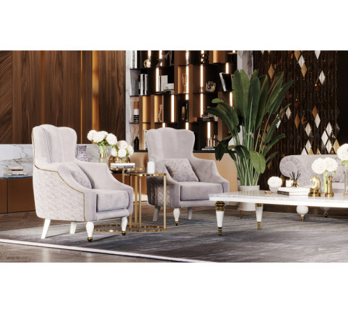 Кресло Прадо (велюр серо-бежевый) Кресло Прадо (велюр серо-бежевый)