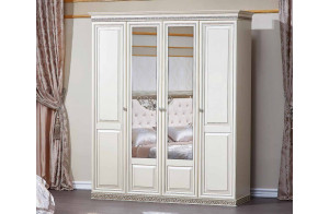 Шкаф 4-х дверный Берта (жемчуг) Шкаф 4-х дверный Берта (жемчуг)