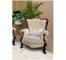Кресло Лорена (темный орех, калифорния айвори) Кресло Лорена (темный орех, калифорния айвори)