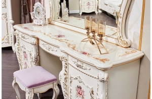 Туалетный столик с зеркалом Венеция Классик (крем)