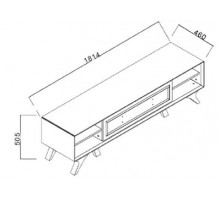 Тумба под ТВ в гостиную Алегро ALEG-15 Тумба под ТВ в гостиную Алегро ALEG-15