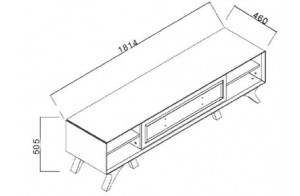 Тумба под ТВ в гостиную Алегро ALEG-15 Тумба под ТВ в гостиную Алегро ALEG-15
