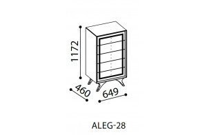 Узкий бельевой комод Алегро ALEG-28 Узкий бельевой комод Алегро ALEG-28