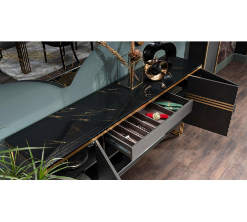 Длинный комод для посуды в гостиную Carlino CARL-10 Длинный комод для посуды в гостиную Carlino CARL-10