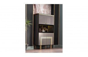 Двустворчатый шкаф витрина для посуды Карлино (Carlino) CARL-13 Двустворчатый шкаф витрина для посуды Карлино (Carlino) CARL-13