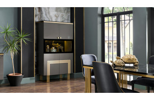 Двустворчатый шкаф витрина для посуды Карлино (Carlino) CARL-13 Двустворчатый шкаф витрина для посуды Карлино (Carlino) CARL-13