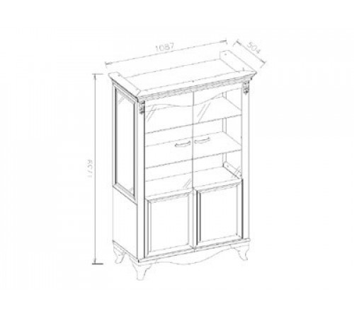 Витрина двухстворчатая Карат KART-13 Витрина двухстворчатая Карат KART-13