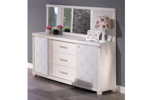 Прямоугольное настенное зеркало в гостиную Мира MIRA-10 белое Прямоугольное настенное зеркало в гостиную Мира MIRA-10 белое