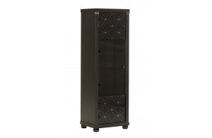 Одностворчатый шкаф витрина для посуды Мира MIRA-02 венге Одностворчатый шкаф витрина для посуды Мира MIRA-02 венге