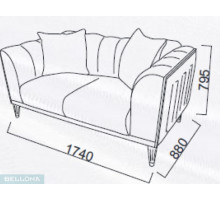 Двухместный диван-кровать Гравита (Gravita) GRAV-03 Беллона Двухместный диван-кровать Гравита (Gravita) GRAV-03 Беллона