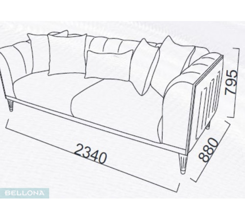 Трехместный диван-кровать Гравита (Gravita) GRAV-02 Беллона Трехместный диван-кровать Гравита (Gravita) GRAV-02 Беллона