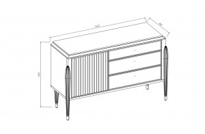 Туалетный столик Gravita (Гравита) GRAV-23 слоновая кость Туалетный столик Gravita (Гравита) GRAV-23 слоновая кость