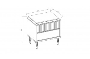 Прикроватная тумба Gravita (Гравита) GRAV-27 слоновая кость Прикроватная тумба Gravita (Гравита) GRAV-27 слоновая кость