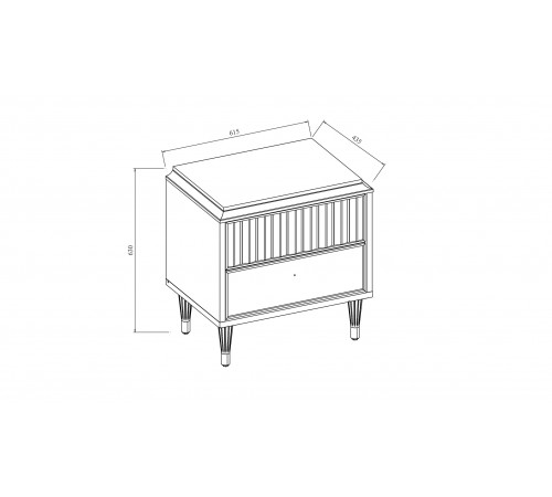 Прикроватная тумба Gravita (Гравита) GRAV-27 слоновая кость