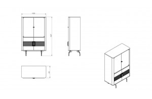 Двустворчатый шкаф витрина для посуды Larissa (Ларисса) lars-13 Двустворчатый шкаф витрина для посуды Larissa (Ларисса) lars-13