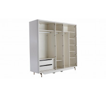 Пятистворчатый распашной шкаф для одежды и белья с зеркалом в спальню Larissa (Ларисса) lars-33 Пятистворчатый распашной шкаф для одежды и белья с зеркалом в спальню Larissa (Ларисса) lars-33