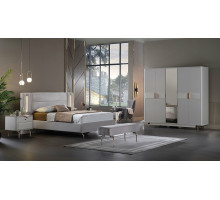 Пятистворчатый распашной шкаф для одежды и белья с зеркалом в спальню Larissa (Ларисса) lars-33 Пятистворчатый распашной шкаф для одежды и белья с зеркалом в спальню Larissa (Ларисса) lars-33