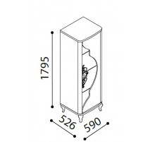 Шкаф витрина Легенда венге LEGN-12 Шкаф витрина Легенда венге LEGN-12