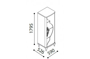 Шкаф витрина Легенда венге LEGN-12 Шкаф витрина Легенда венге LEGN-12