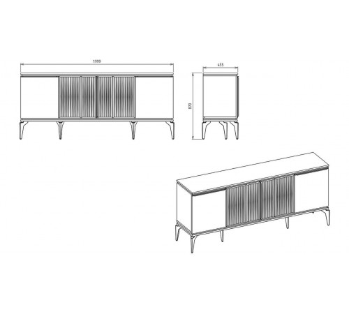 Буфет для посуды Лоретто (Loretto) LORET-10 Буфет для посуды Лоретто (Loretto) LORET-10