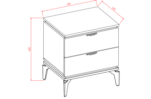 Прикроватная тумба Лоретто (Loretto) LORET-27 Прикроватная тумба Лоретто (Loretto) LORET-27