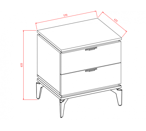 Прикроватная тумба Лоретто (Loretto) LORET-27 Прикроватная тумба Лоретто (Loretto) LORET-27