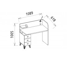 Письменный стол Менти (Menty) MENTY-14тp Письменный стол Менти (Menty) MENTY-14тp
