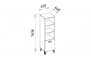 Шкаф-стеллаж Менти (Menty) MENTY-32 Шкаф-стеллаж Менти (Menty) MENTY-32
