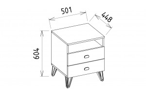 Прикроватная тумба Менти (Menty) MENTY-27 Прикроватная тумба Менти (Menty) MENTY-27