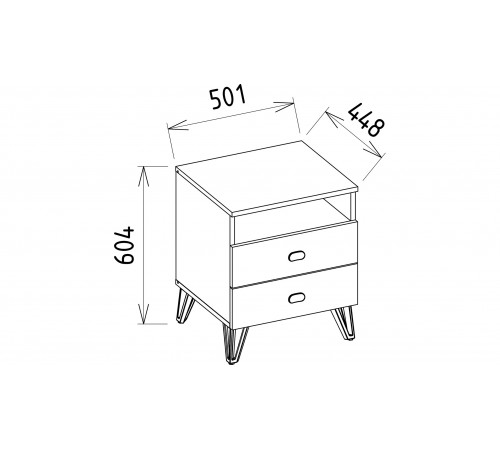 Прикроватная тумба Менти (Menty) MENTY-27 Прикроватная тумба Менти (Menty) MENTY-27