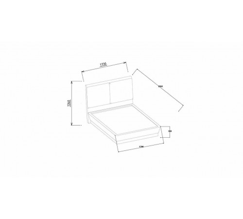 Кровать двуспальная Миранте (Mirante) MINT-26 Кровать двуспальная Миранте (Mirante) MINT-26