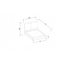 Кровать двуспальная Миранте (Mirante) MINT-26 Кровать двуспальная Миранте (Mirante) MINT-26