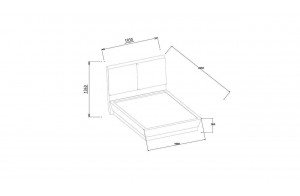 Кровать двуспальная Миранте (Mirante) MINT-26 Кровать двуспальная Миранте (Mirante) MINT-26