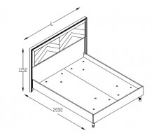 Двуспальная кровать Пальма PALMA-26 Двуспальная кровать Пальма PALMA-26