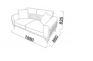Двухместный диван Валенсия (Valencia) Беллона Двухместный диван Валенсия (Valencia) Беллона