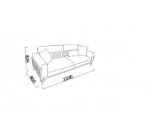 Трехместный диван Валенсия (Valencia) Беллона Трехместный диван Валенсия (Valencia) Беллона