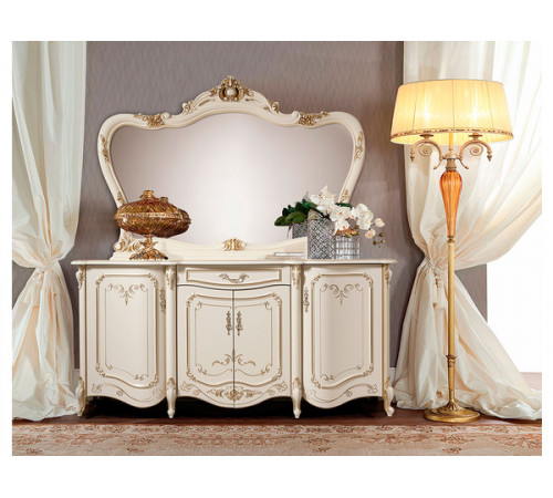 Комод для посуды с зеркалом Элиза (беж) Комод для посуды с зеркалом Элиза (беж)