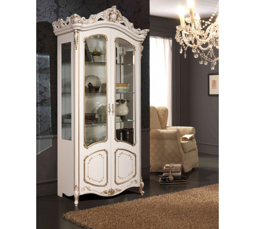 Шкаф-витрина двухдверная Элиза (беж) Шкаф-витрина двухдверная Элиза (беж)