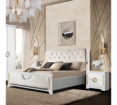 Спальный гарнитур Бодрум (белый,серый,капучино) Спальный гарнитур Бодрум (белый,серый,капучино)